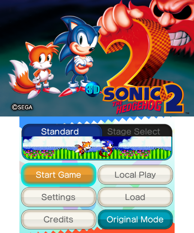 3D Sonic The Hedgehog 2  Aplicações de download da Nintendo 3DS