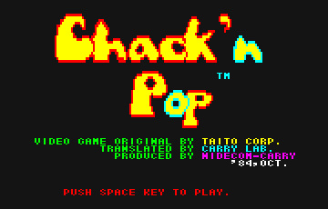 ChacknPop PC6001mkII Title.png