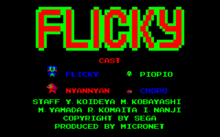 Flicky PC8001mkII Title.png