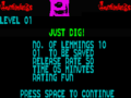 Lemmings Spectrum LevelStart.png