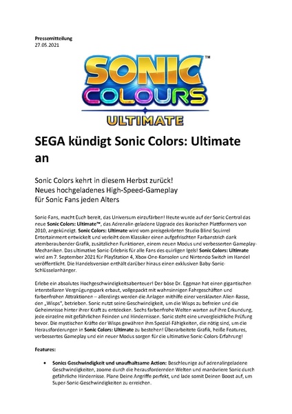 File:Sonic Colours Ultimate Press Release 2021-05-27 DE.pdf
