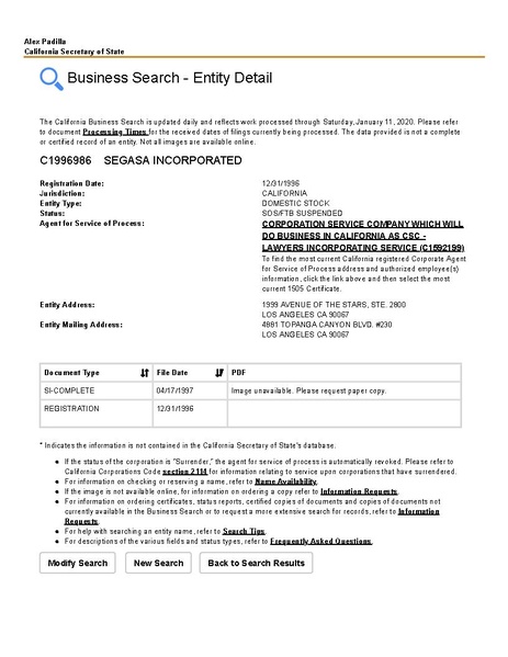 File:Segasa Incorporated Entity Detail (California Secretary of State).pdf