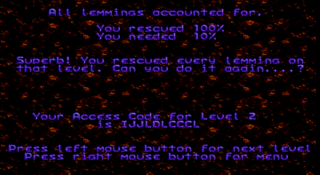 Lemmings IBMPC EGA LevelClear.png