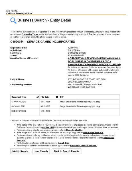 File:ServiceGamesIncorporated Entity Detail (California Secretary of State).pdf
